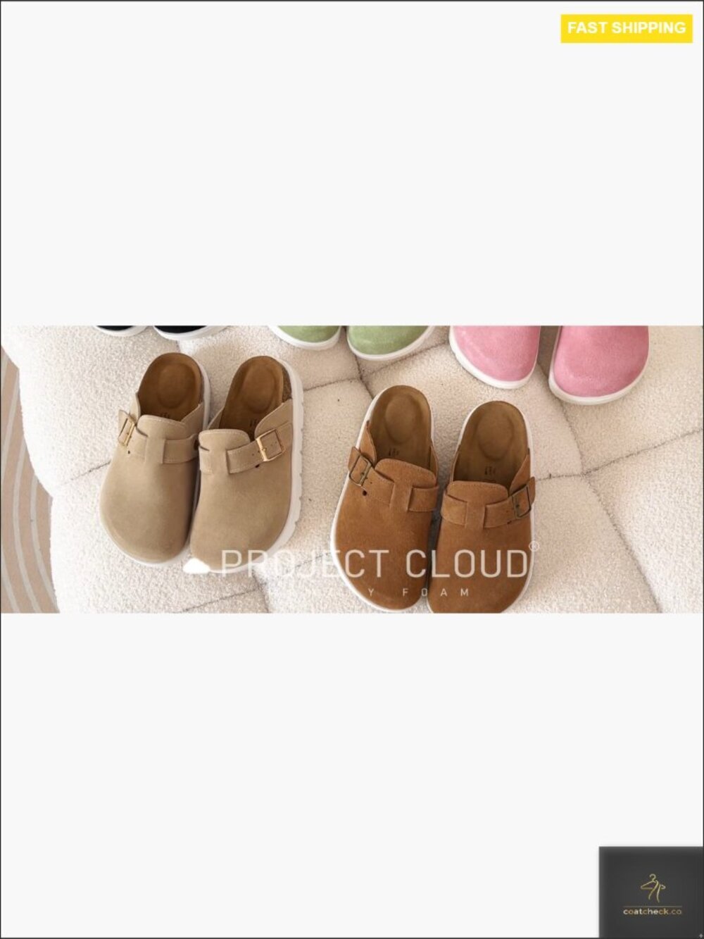 Leather Platform Clogs Memory Foam Arch Support Cork Footbed Chunky Mules - Picture 7 of 7